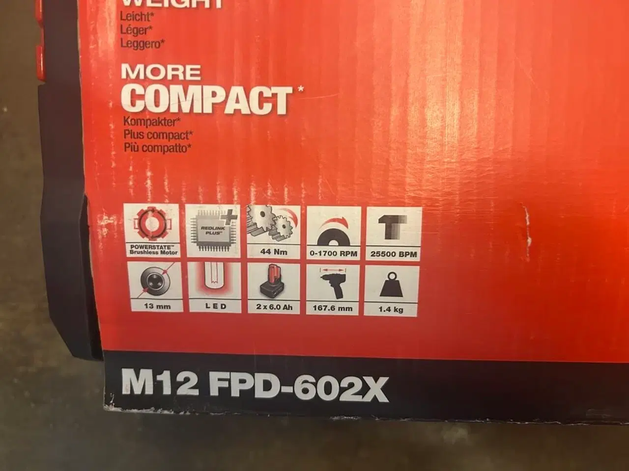 Billede 2 - Milwaukee skruemaskine M12 FPD-602X