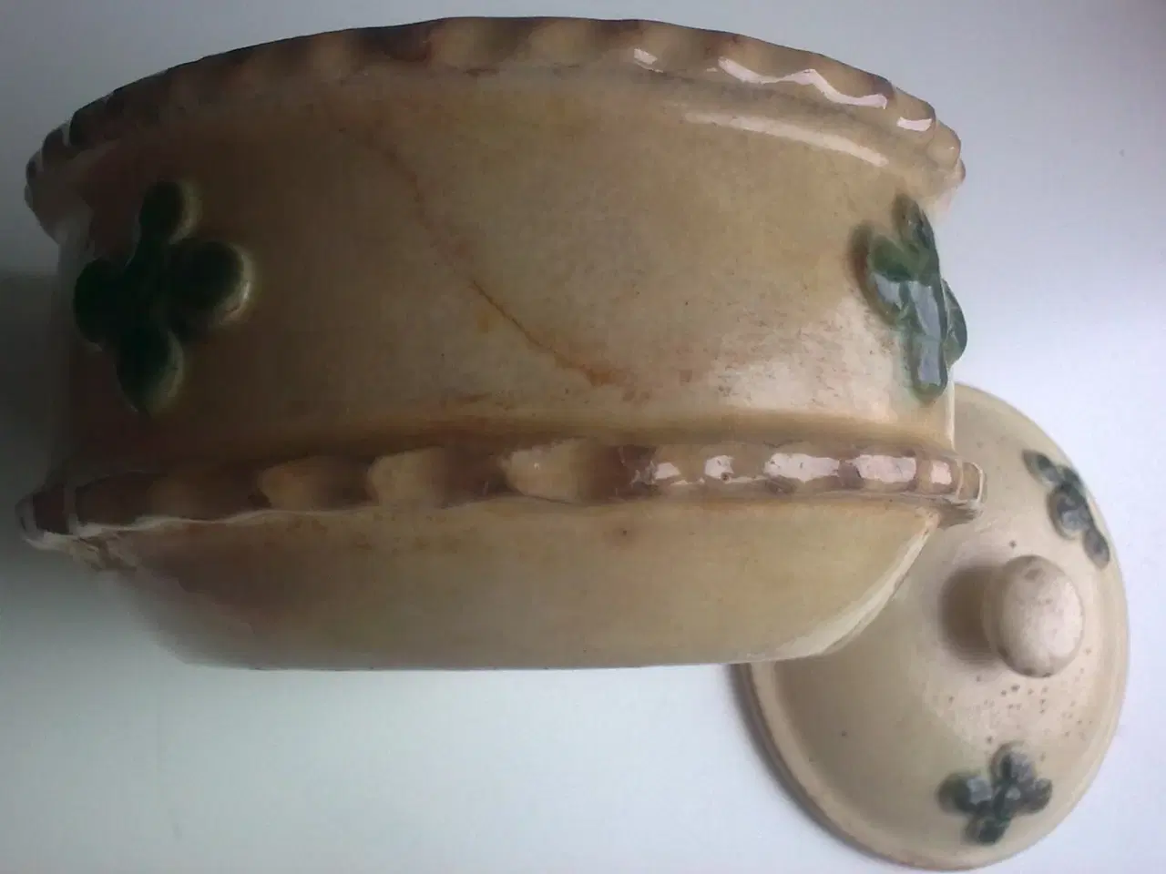 Billede 3 - Antik dansk lertøj lågkrukke