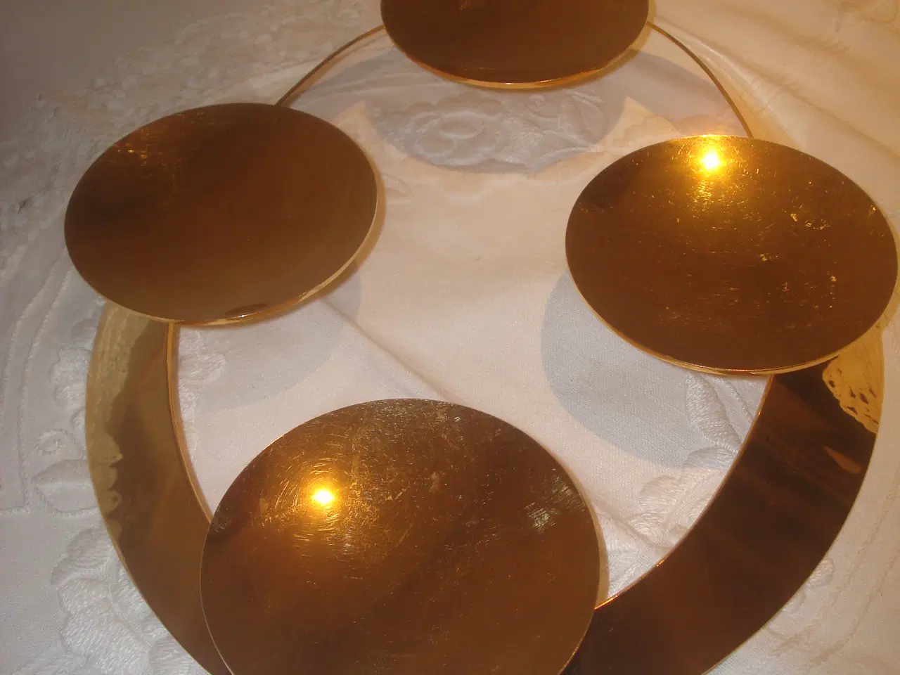 Billede 3 - GJ adventsstage - forgyldt, velholdt