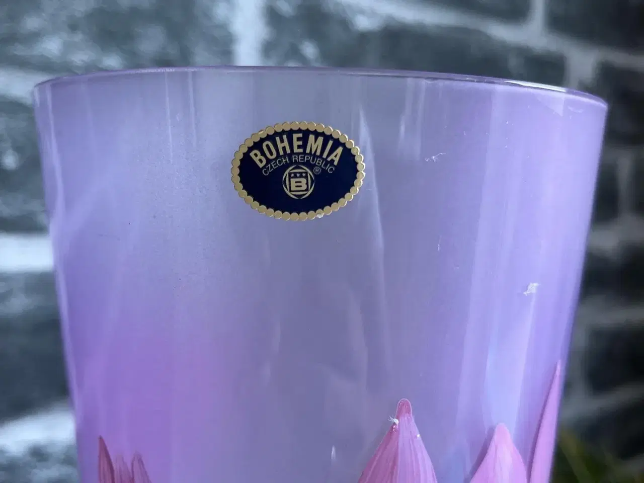 Billede 3 - Smuk lilla glasvase