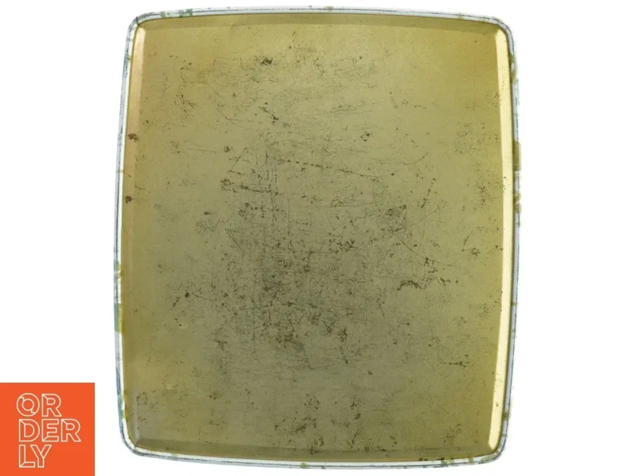 Billede 4 - Vintage Rektangulær metalæske med blomsterdesign (str. 24,5 x 21,5 cm)