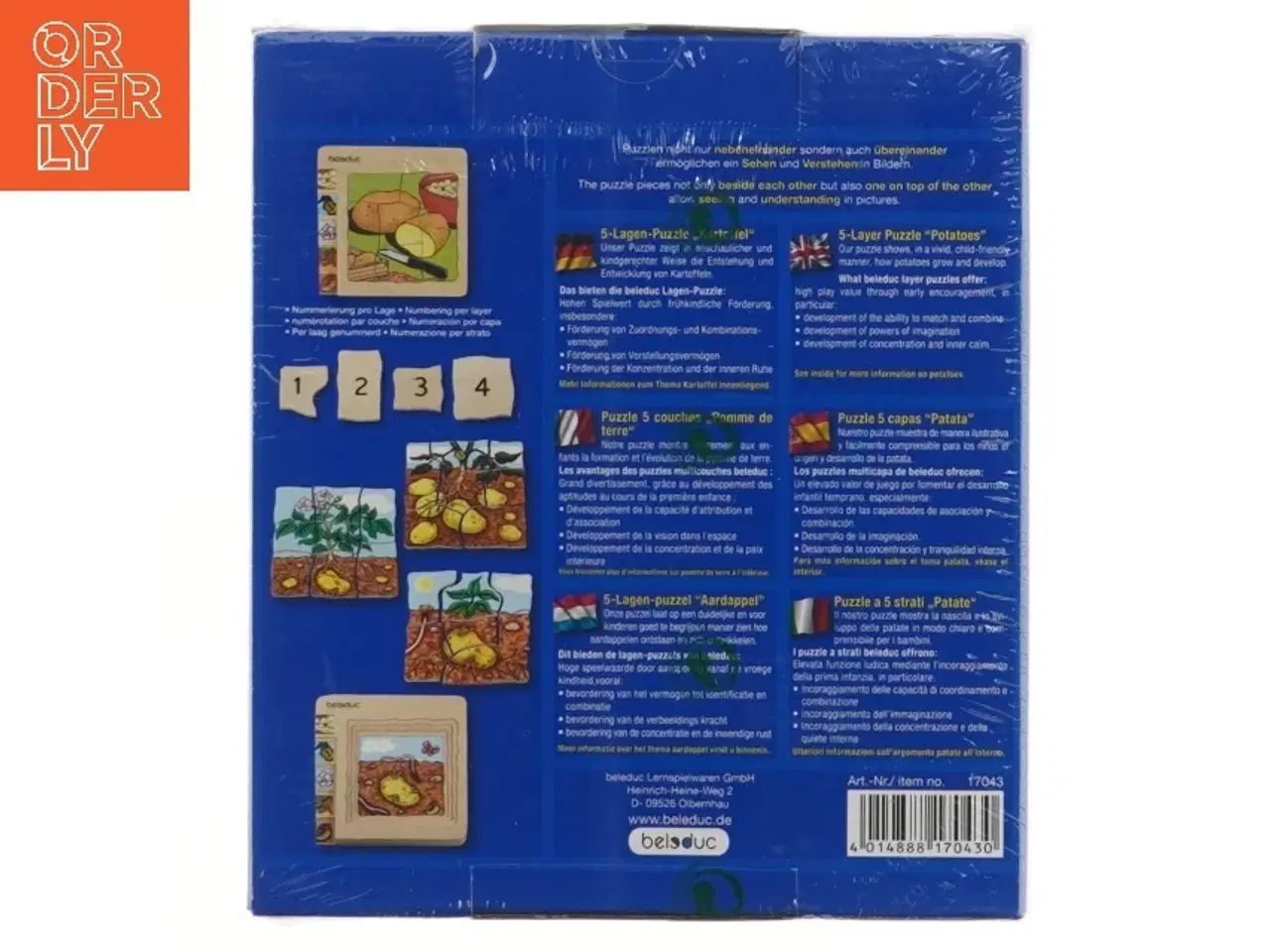 Billede 2 - 5-i-1 kartoffel puslespil fra Beleduc (str. 20,5x18 cm)