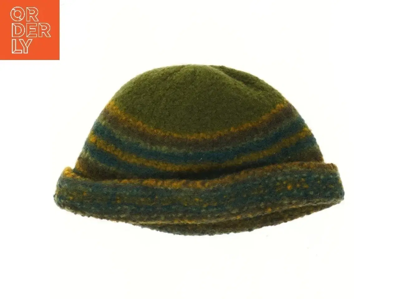 Billede 3 - Uldhat med blomsterdetalje (str. Ø 28 cm)