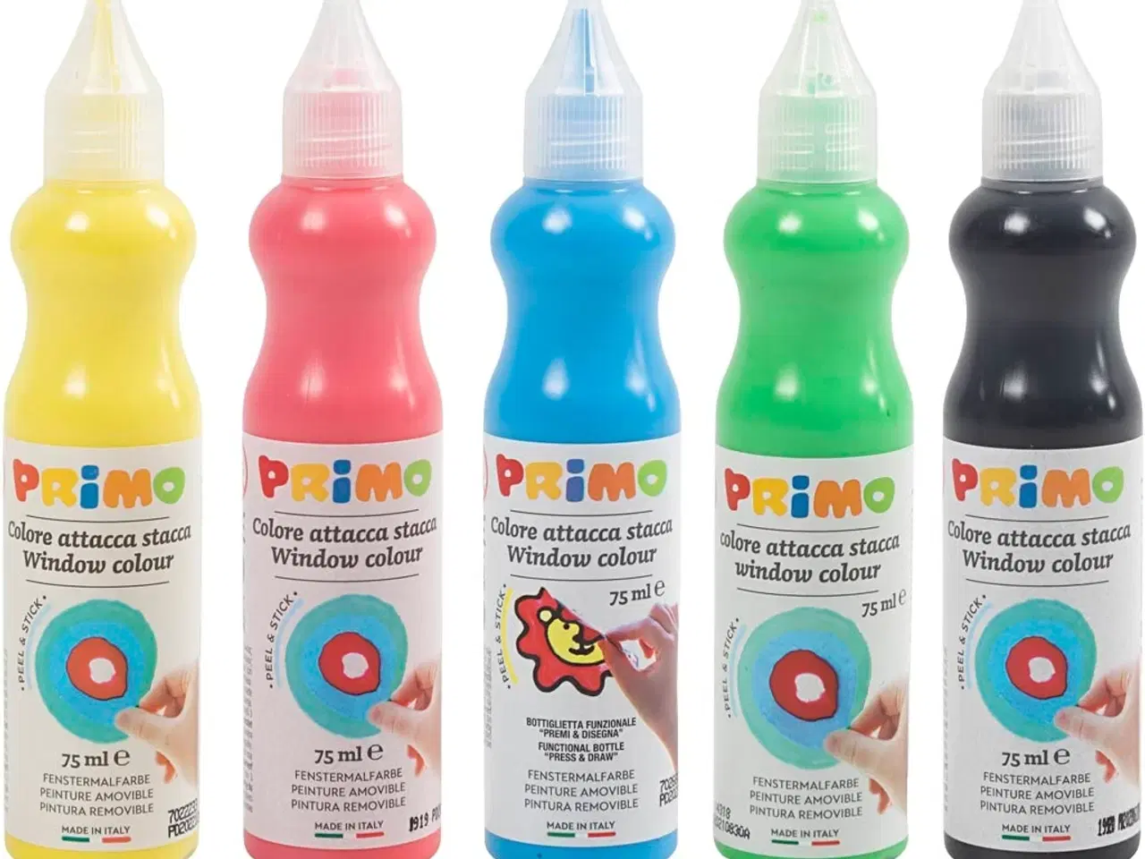 Billede 1 - Vinduesmaling, ass. farver, 5x75ml/ 1 pk.