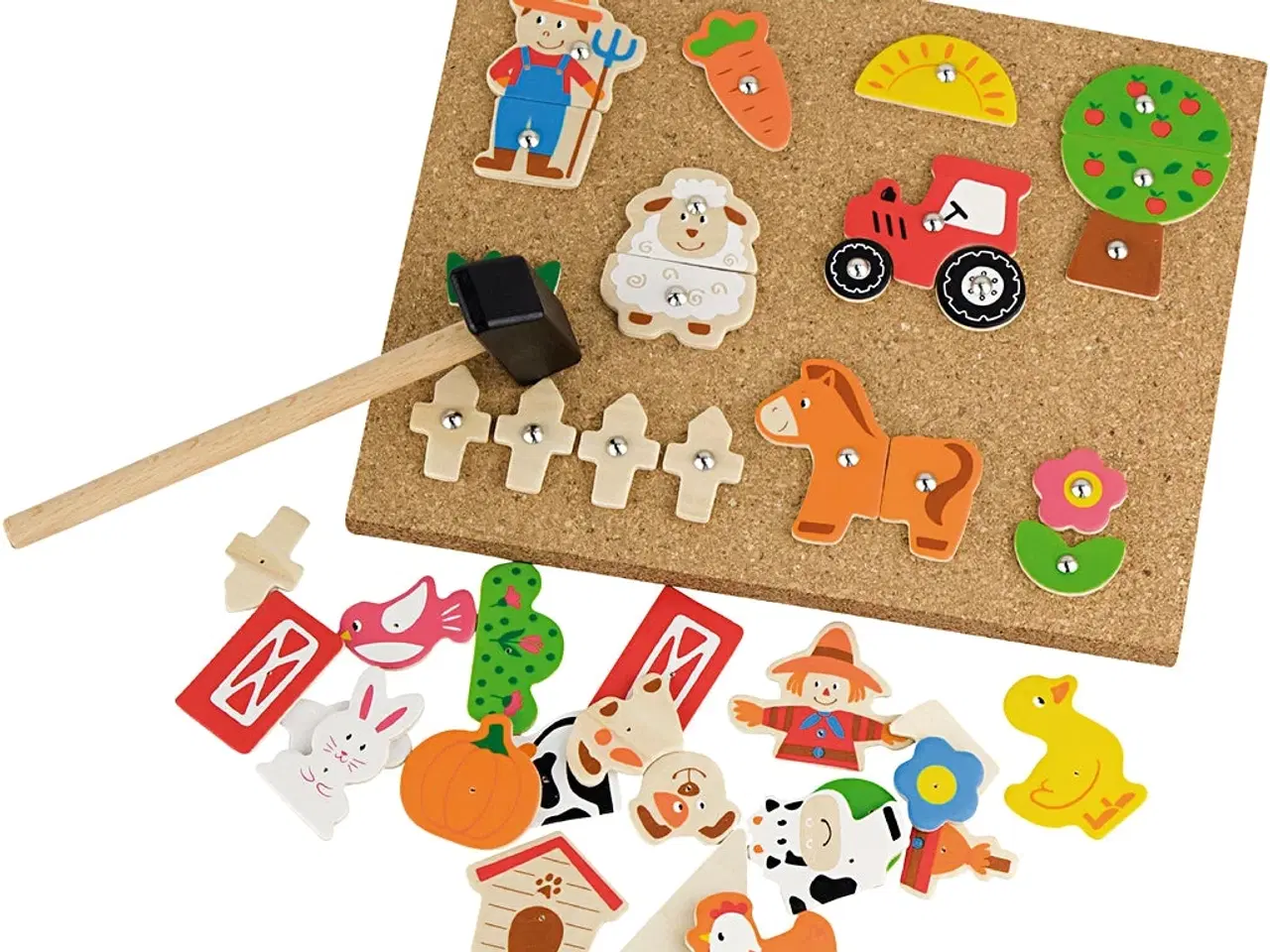 Billede 1 - VIGA Hammermosaik Bondegård - Kreativ Leg for Børn