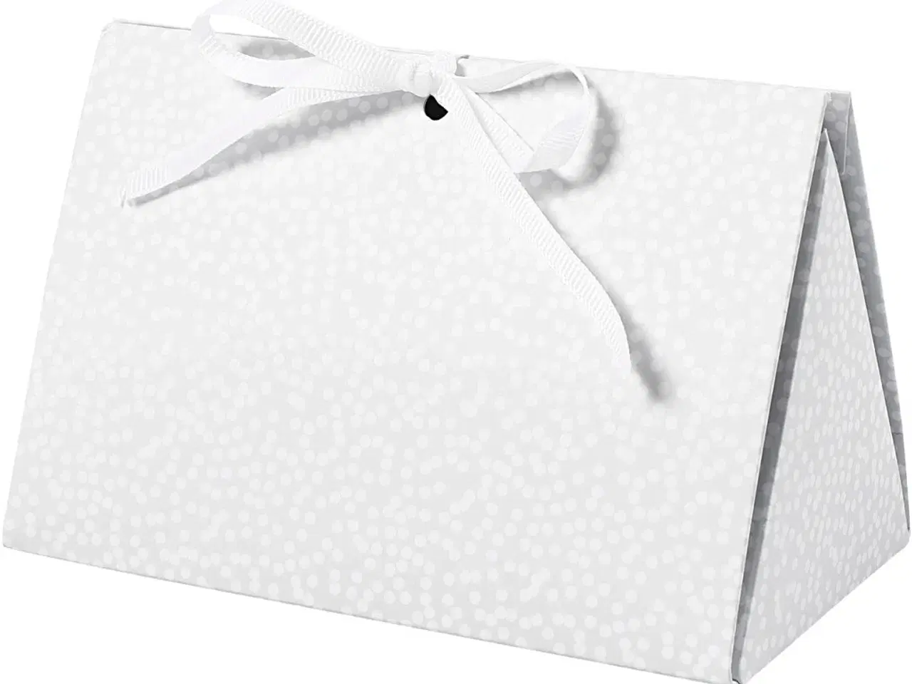 Billede 1 - Gaveæske, prikker , str. 15x7x8 cm, 250 g, grå, 3stk./ 1 pk.