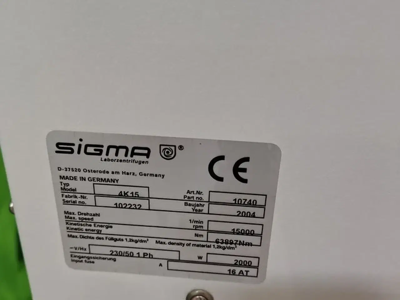 Billede 6 - Refrigirated table-top centrifuge SIGMA 4K15