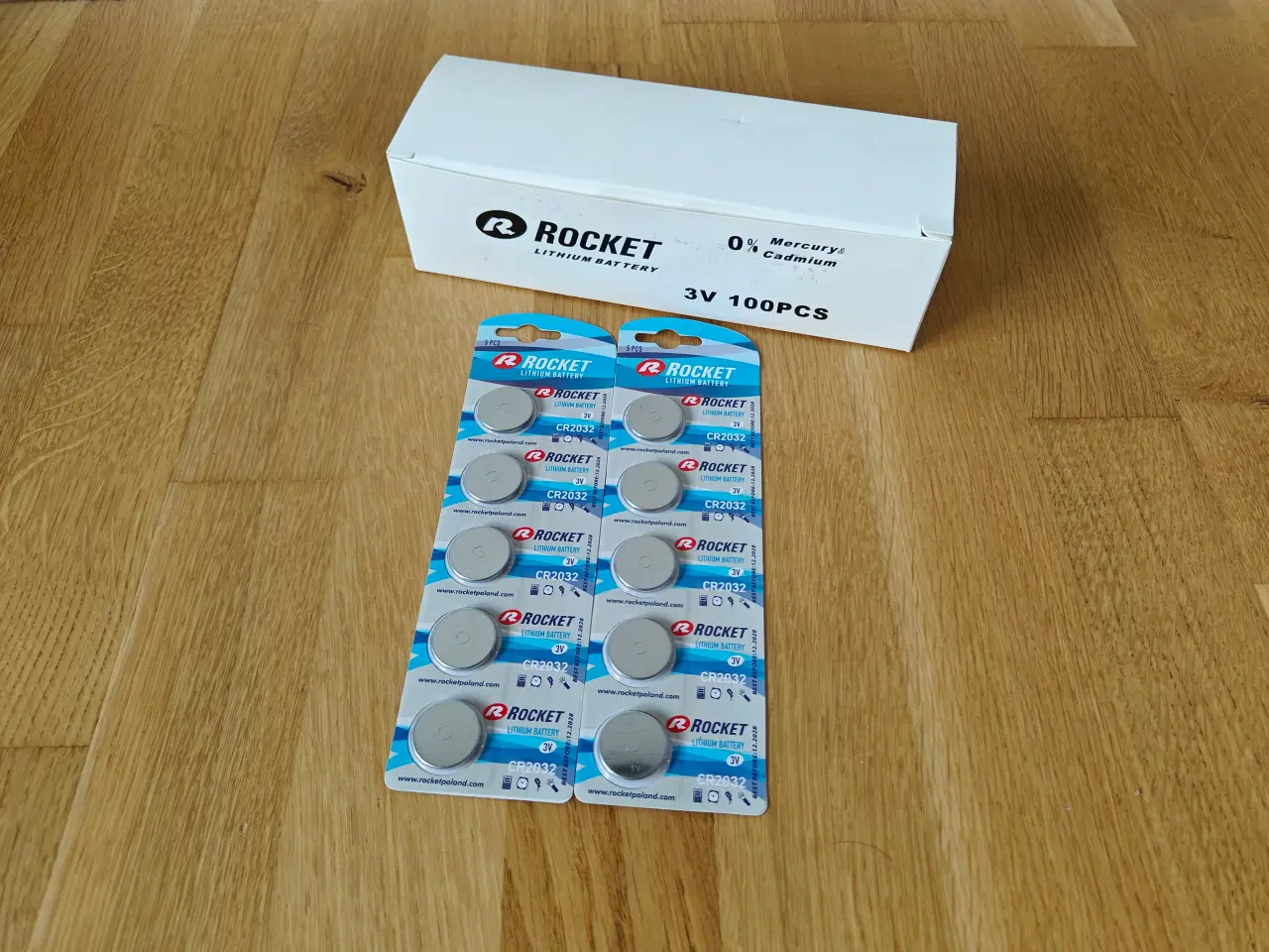 Billede 1 - 10 stk. 3V CR2032 knapcelle batterier nye