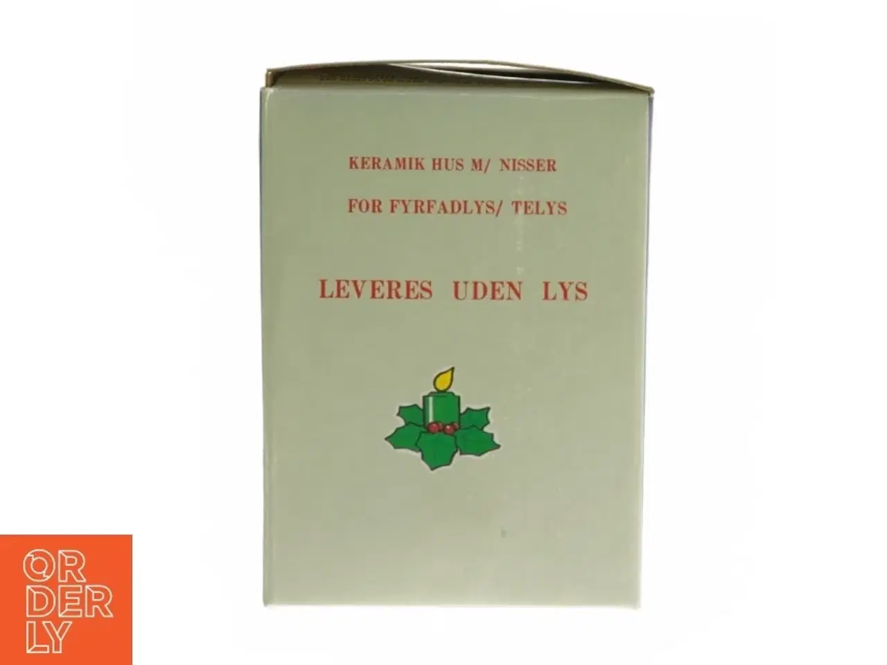 Billede 3 - Keramik julehus med nisser, til lys