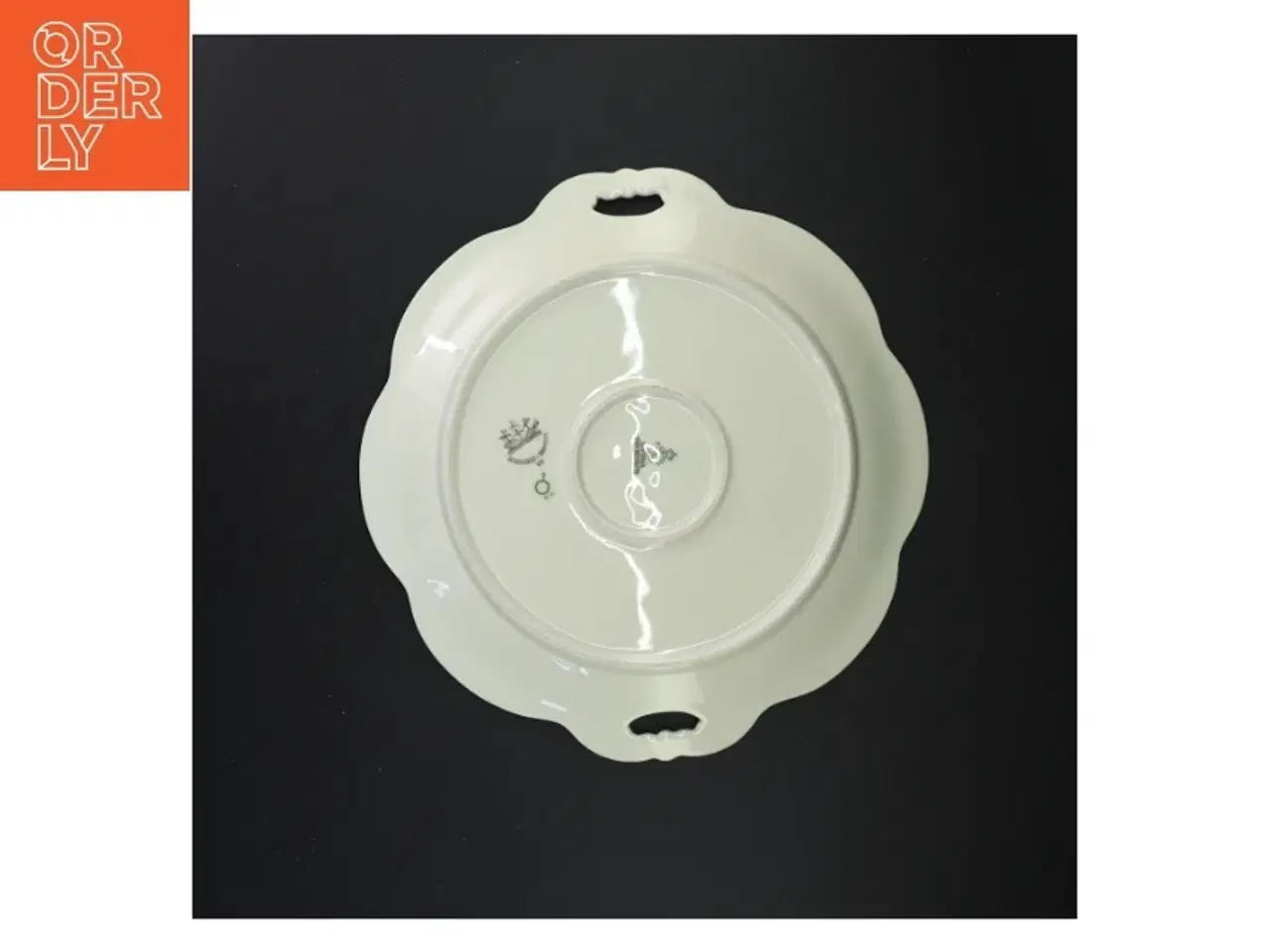 Billede 2 - Porcelænsfad med gul blomsterdekoration fra Bavaria (str. 29 x 27 cm)