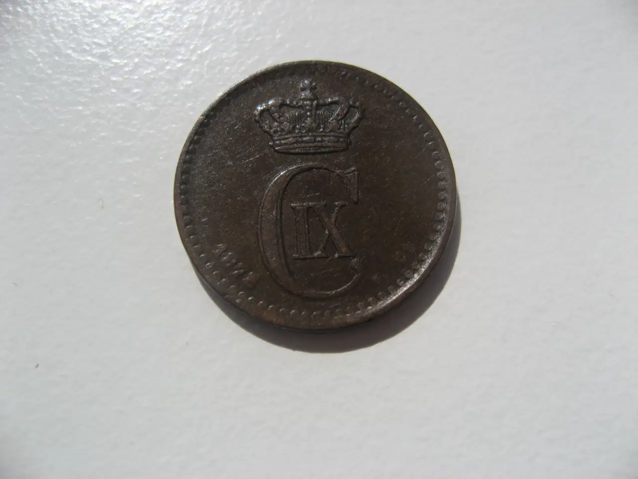 Billede 1 - Særdeles flot delfin 1 øre 1878, en af de svære