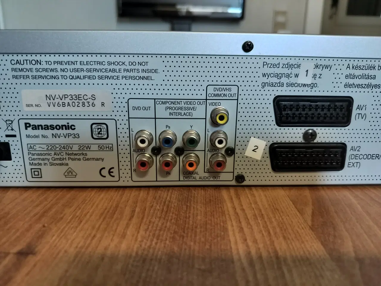 Billede 5 - PANASONIC VHS OG DVD AFSPILLER