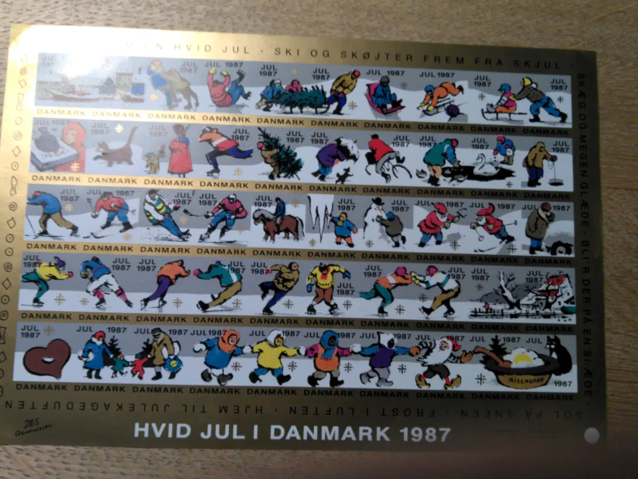 Billede 7 - 6 Danske juleark 1987-92 til stærk nedsat pris fra