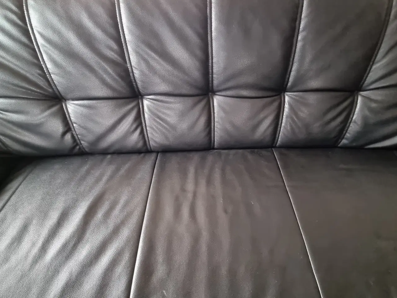 Billede 2 - Lædersofa 3 personer - uden brugsmærker