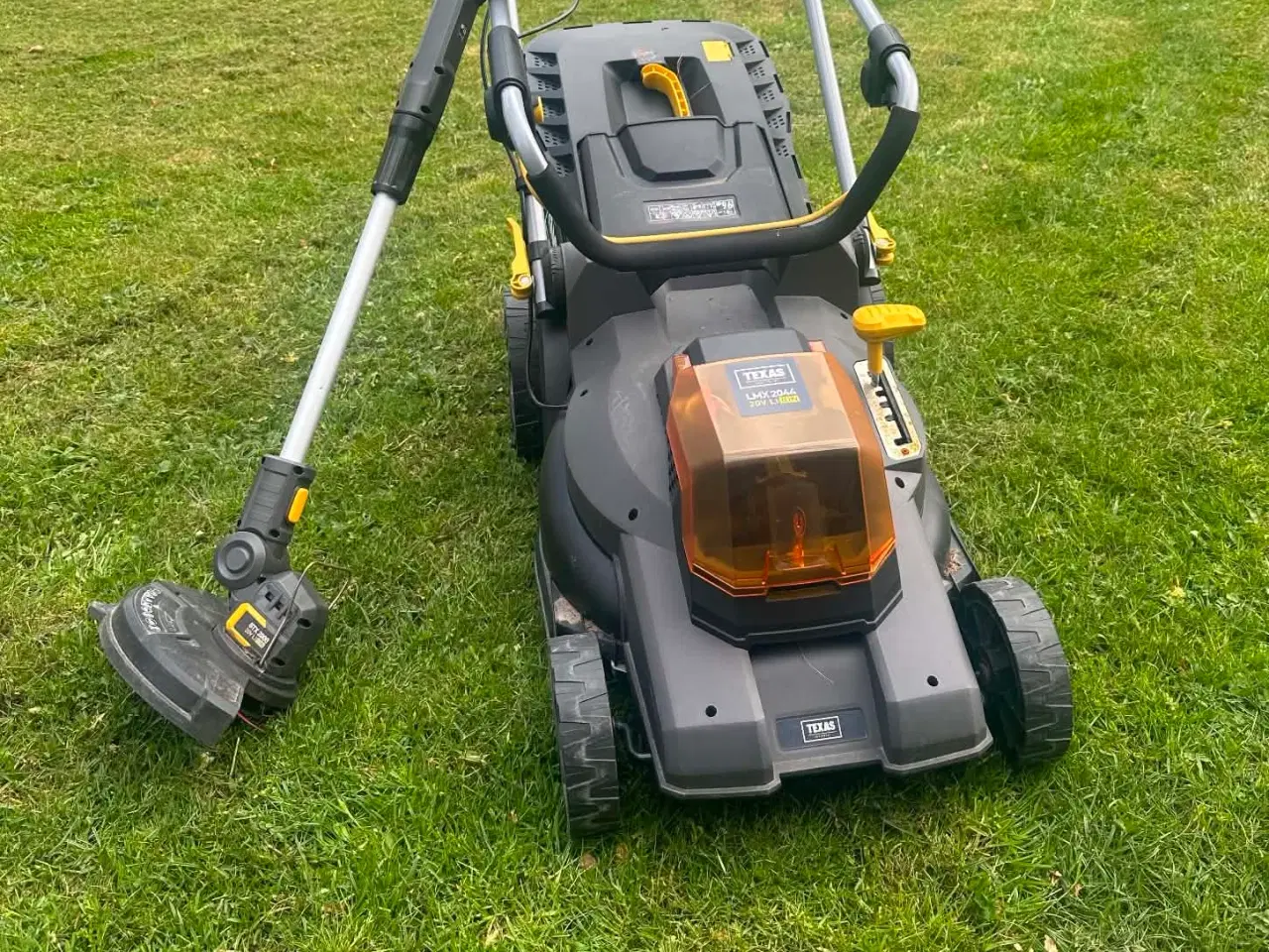Billede 1 - Texas batteriplæneklipper og græstrimmer