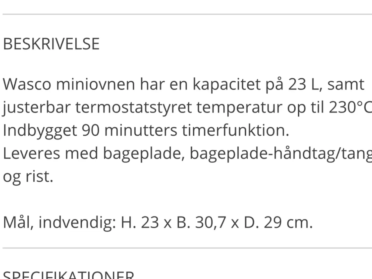 Billede 4 - Miniovn - perfekt til camping / mindre køkken