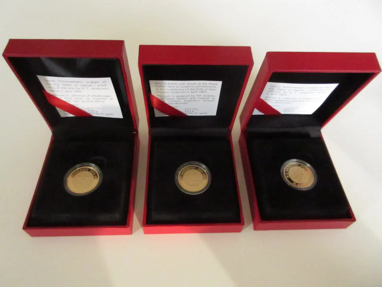 Billede 1 - Guld 10 kr H.C. Andersen 3 stk