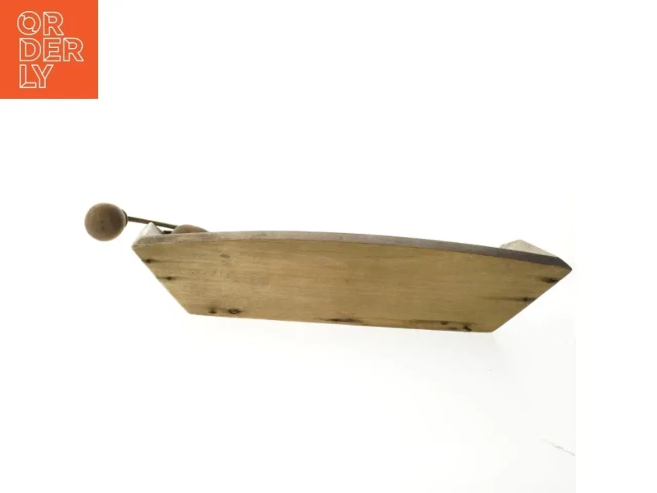 Billede 3 - Gammel urtehakkebræt med urtekniv (str. 39x22 cm)