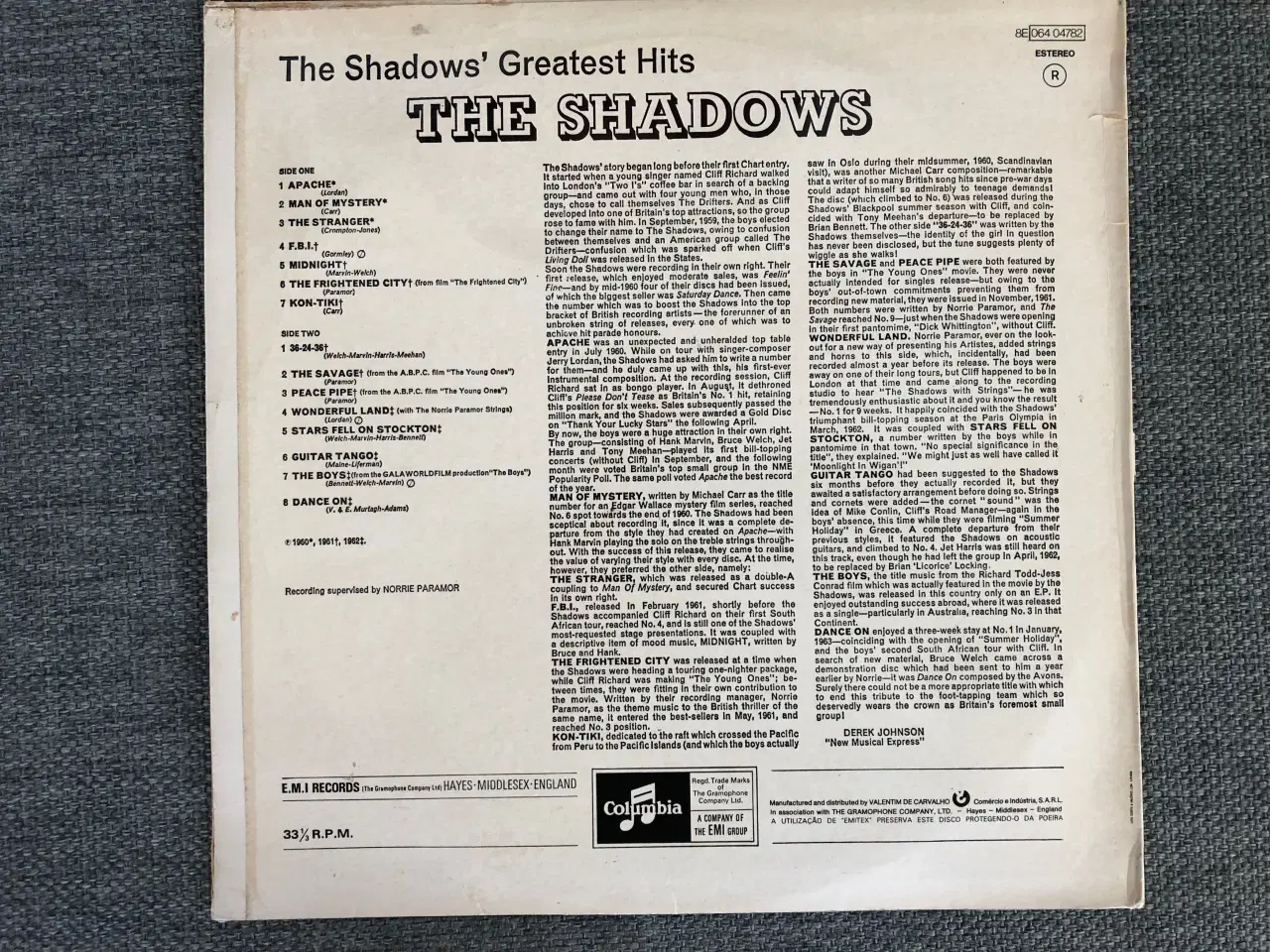 Billede 2 - The Shadows, Greatest Hits