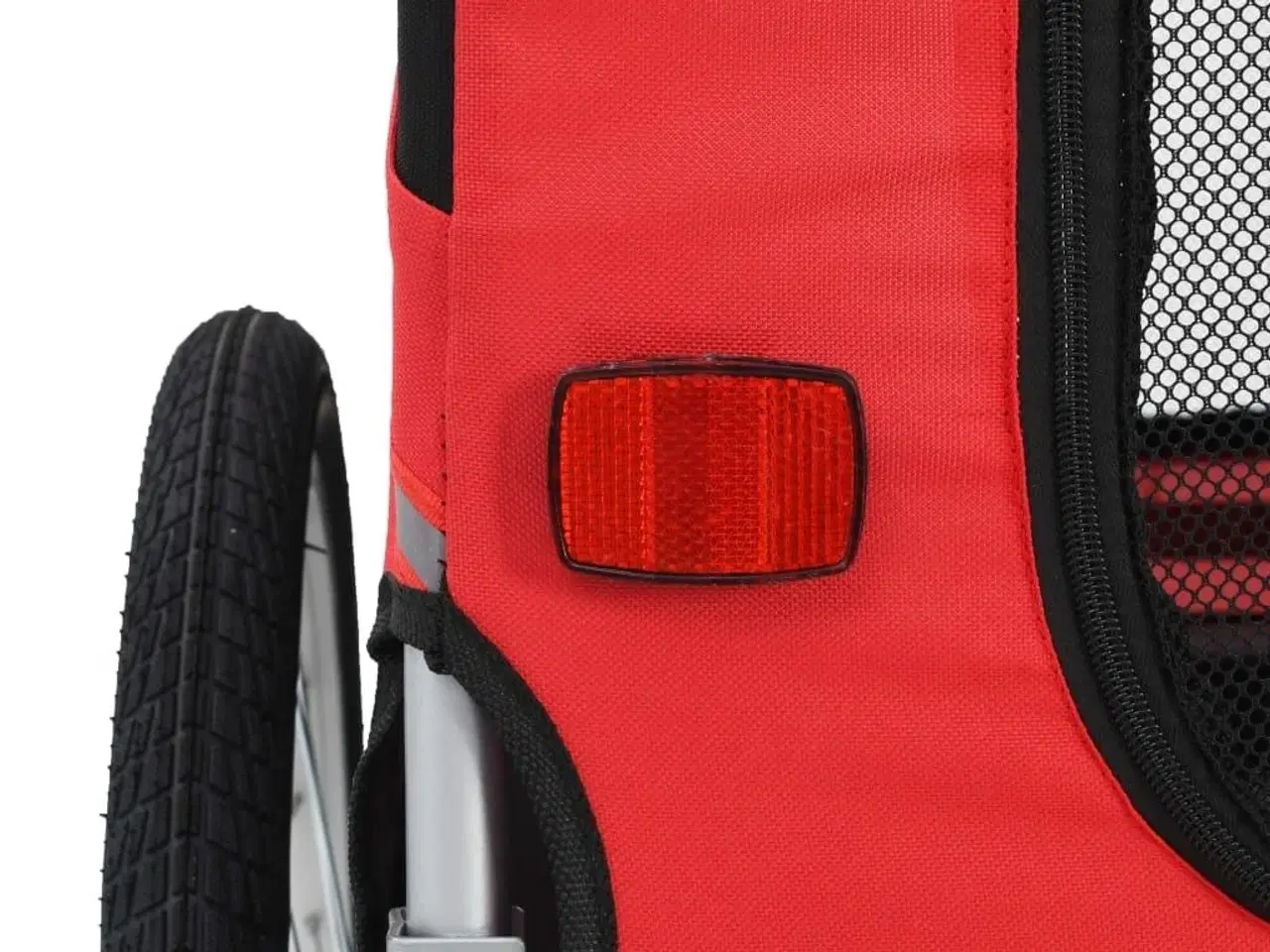 Billede 5 - Cykeltrailer til kæledyr rød og sort