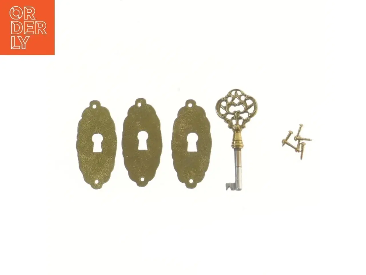 Billede 2 - Dekorativ nøgle og nøgleplader sæt (str. 8 cm)