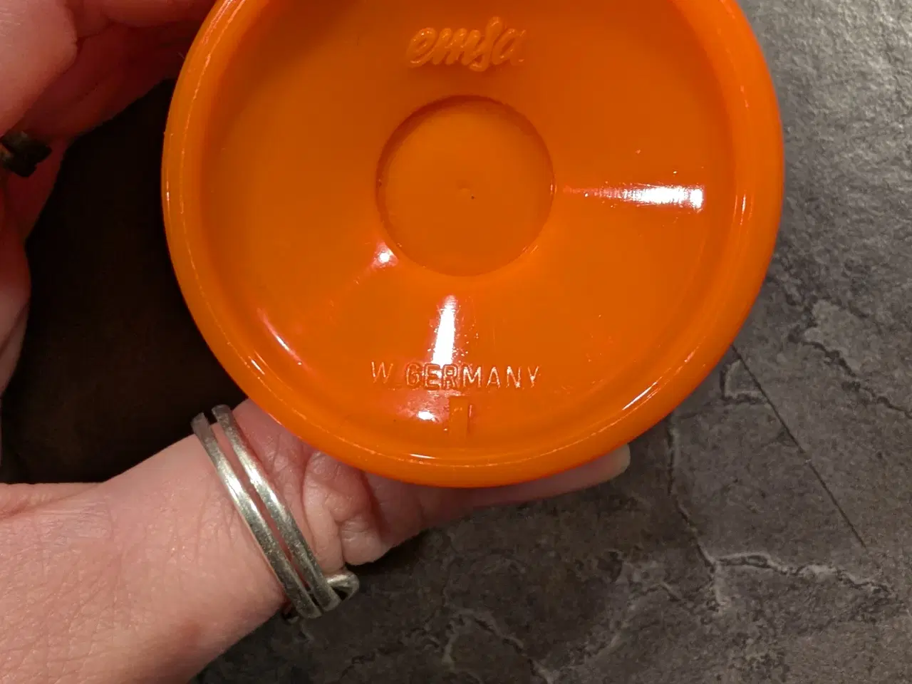 Billede 1 - Orange æggebægre 6 stk