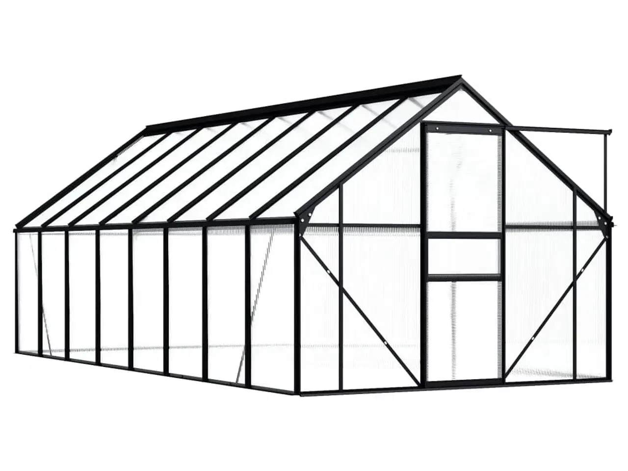 Billede 2 - Drivhus 9,31 m² aluminium antracitgrå