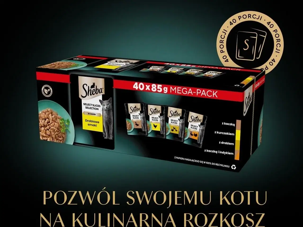 Billede 8 - Vådfoder til kat – Sheba Selection Select Slices Fjerkræsmage, 40 × 85 g