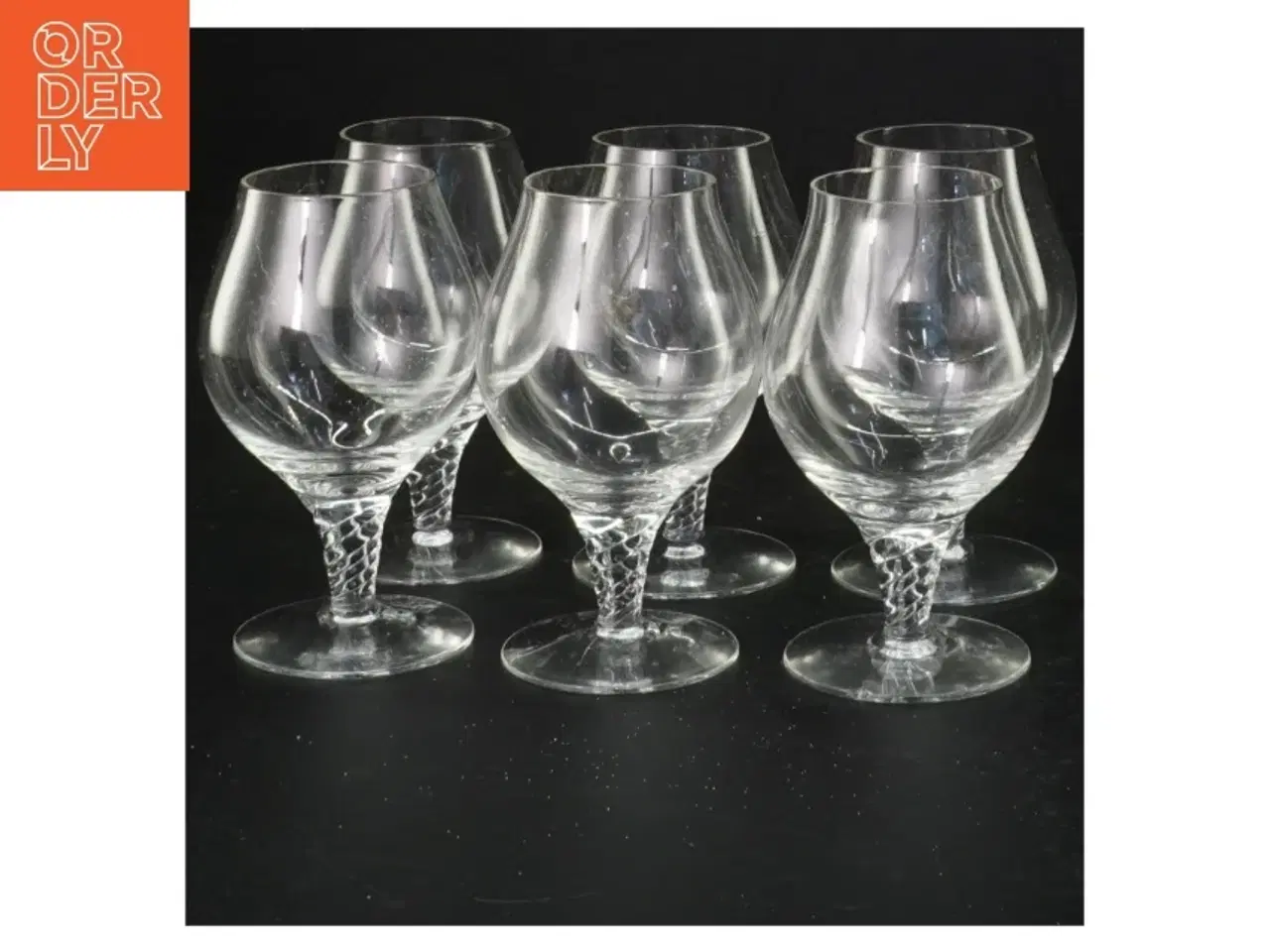 Billede 1 - Gennemsigtige glas med snoet stilk (str. 10 cm)