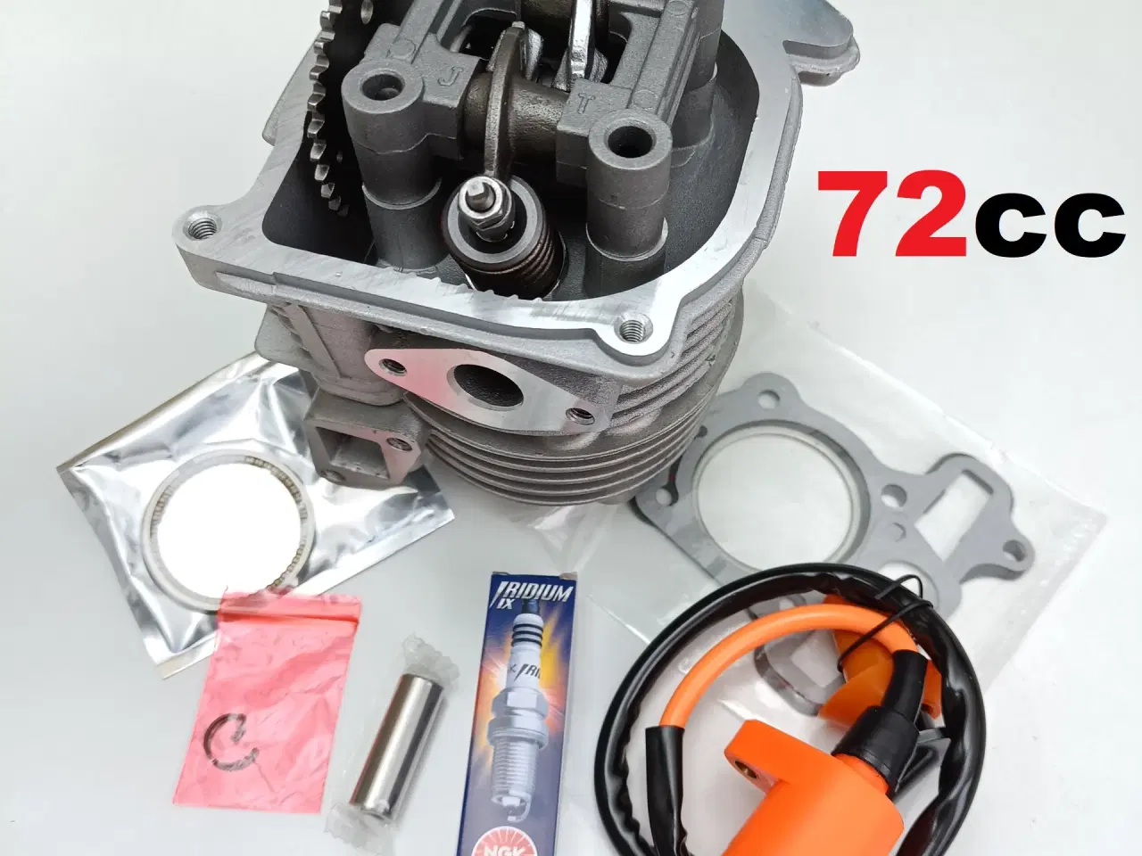 Billede 1 - NY! 72cc Komplet Cylinderkit + Tændrør + Tændspole