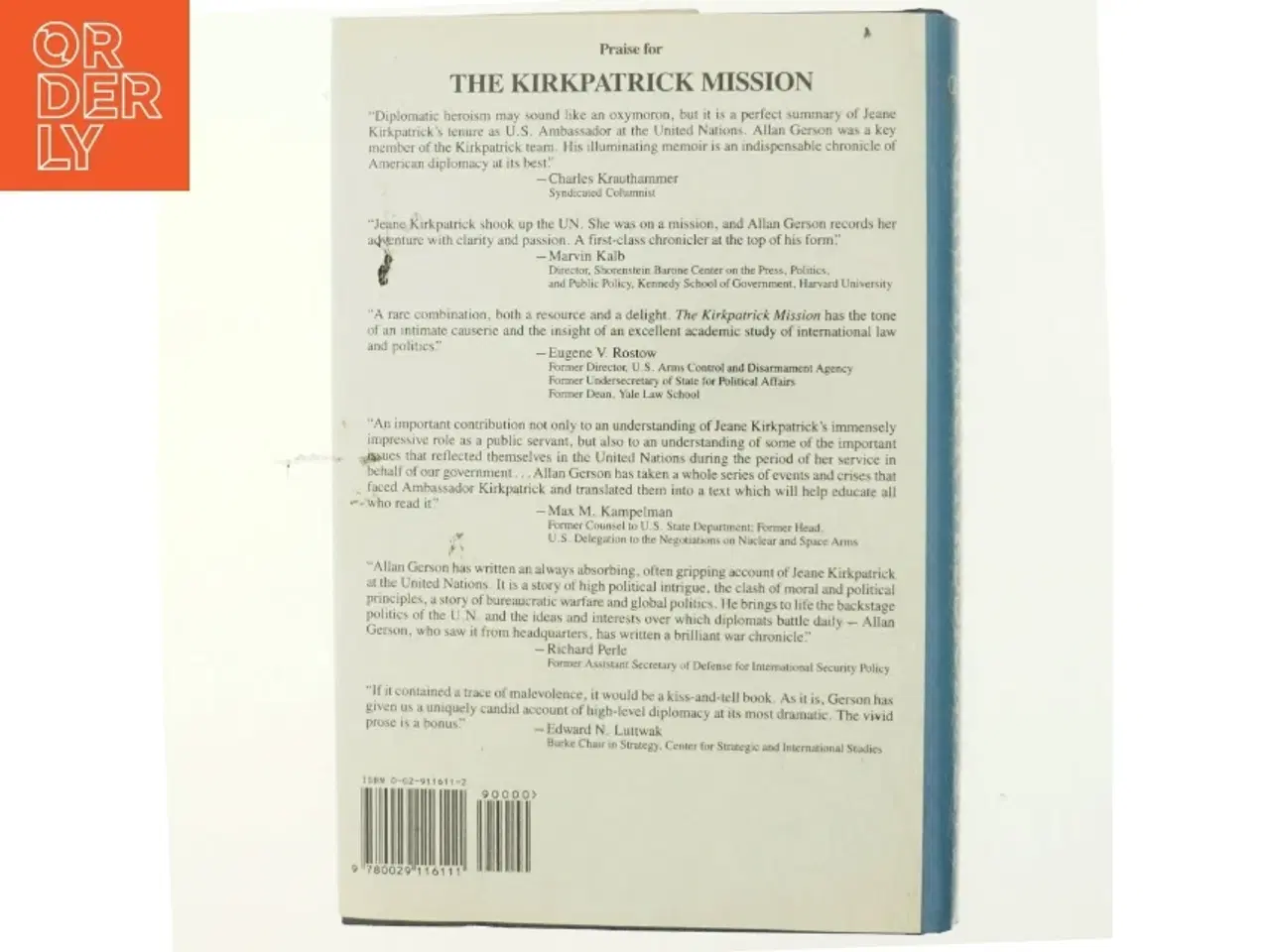 Billede 3 - Kirkpatrick Mission (Diplomacy Wo Apology Ame at the United Nations 1981 to 85 af Gerson (Bog)