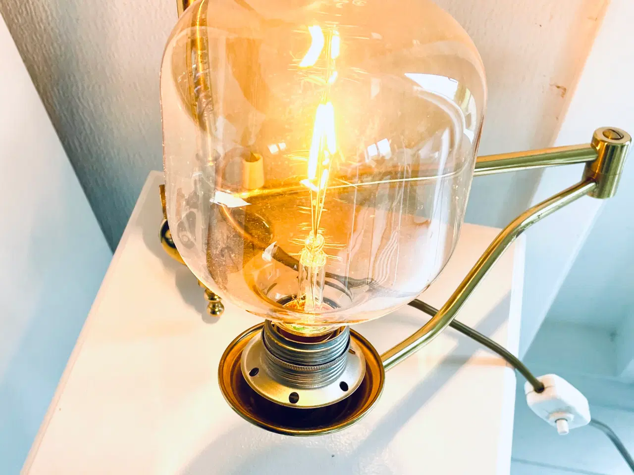 Billede 1 - Vintage messing lampe 