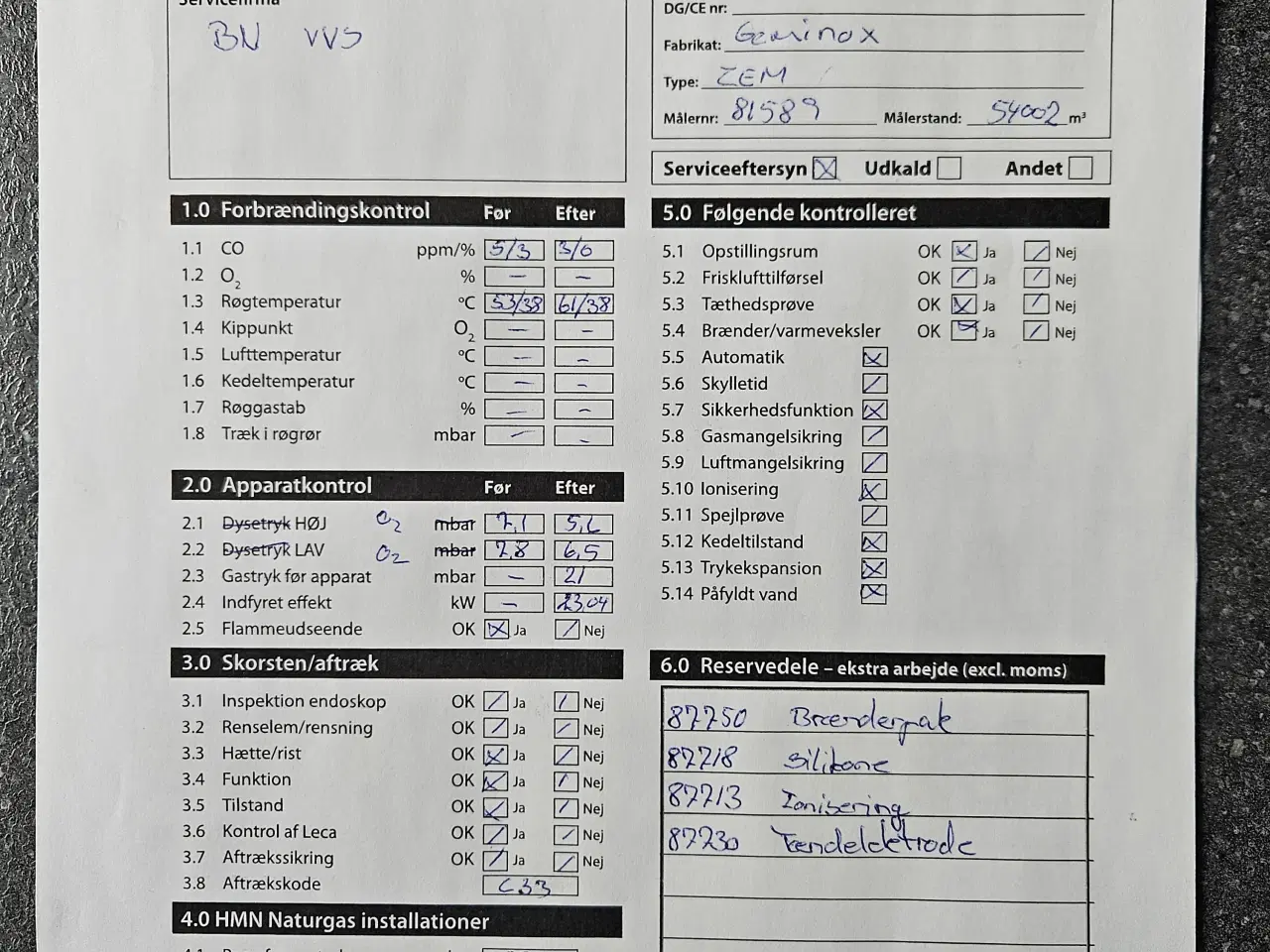 Billede 3 - Gasfyr med indbygget varmtvandsbeholder 4 år gl.