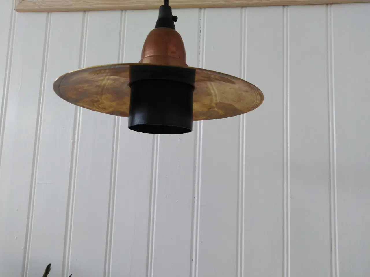 Billede 5 - Loftlampe i kobber og messing  " Filosoflampen "