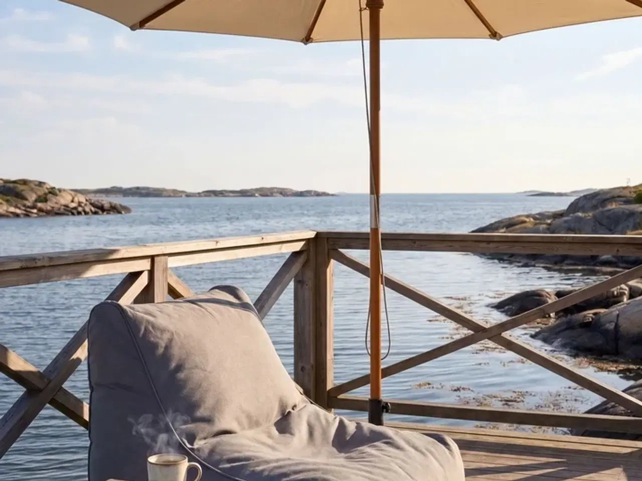 Billede 1 - Parasol Ø 3 meter i natur