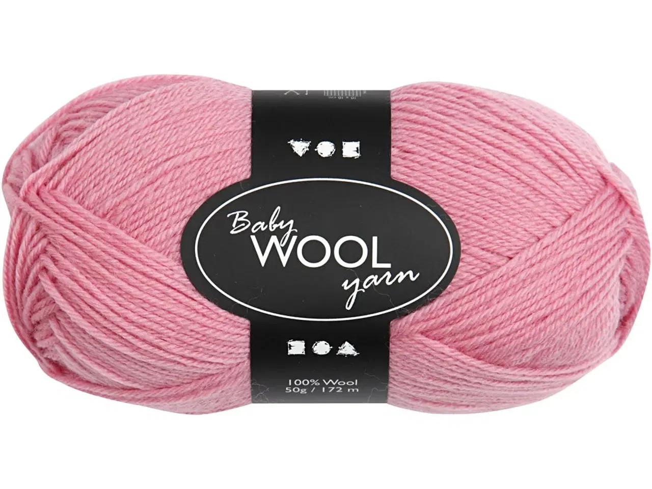 Billede 1 - Babygarn, L: 172 M, mørk rosa, 50g/ 1 ngl.