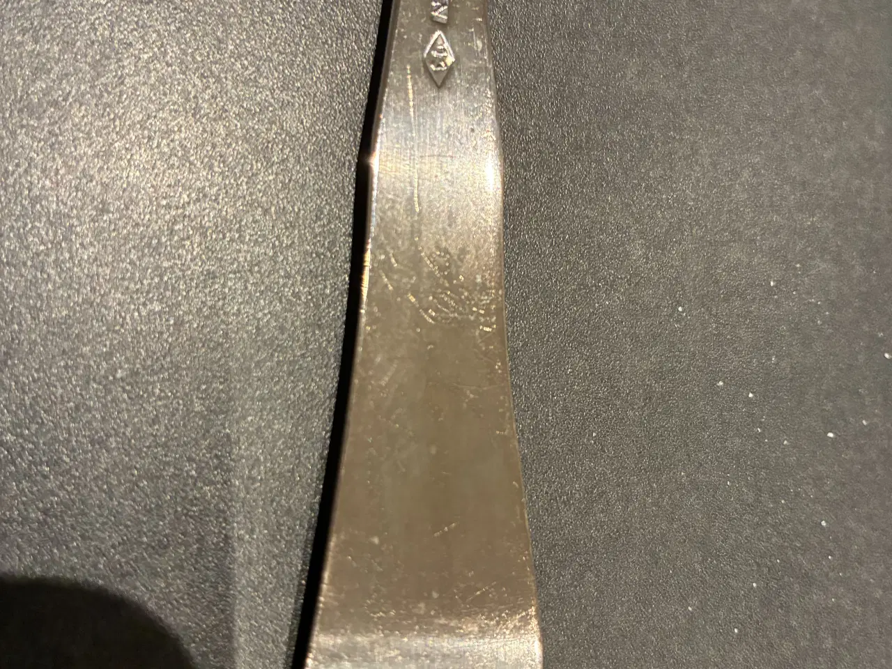 Billede 4 - Gammel dobbeltriflet middagsske i sølv