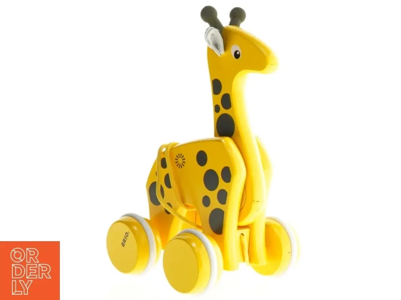 Billede 1 - Gul BRIO træk-giraf legetøj fra BRIO (str. 20 x 11 x 10 cm)