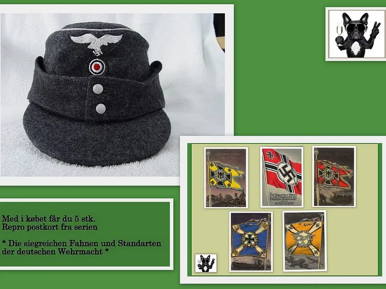 Billede 1 - * Militær * Feldmütze * Luftwaffe * Repro *