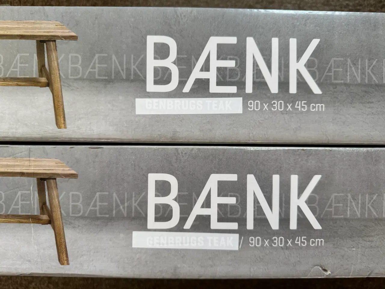 Billede 3 - Splinterny, aldrig udpakket bænk i teak