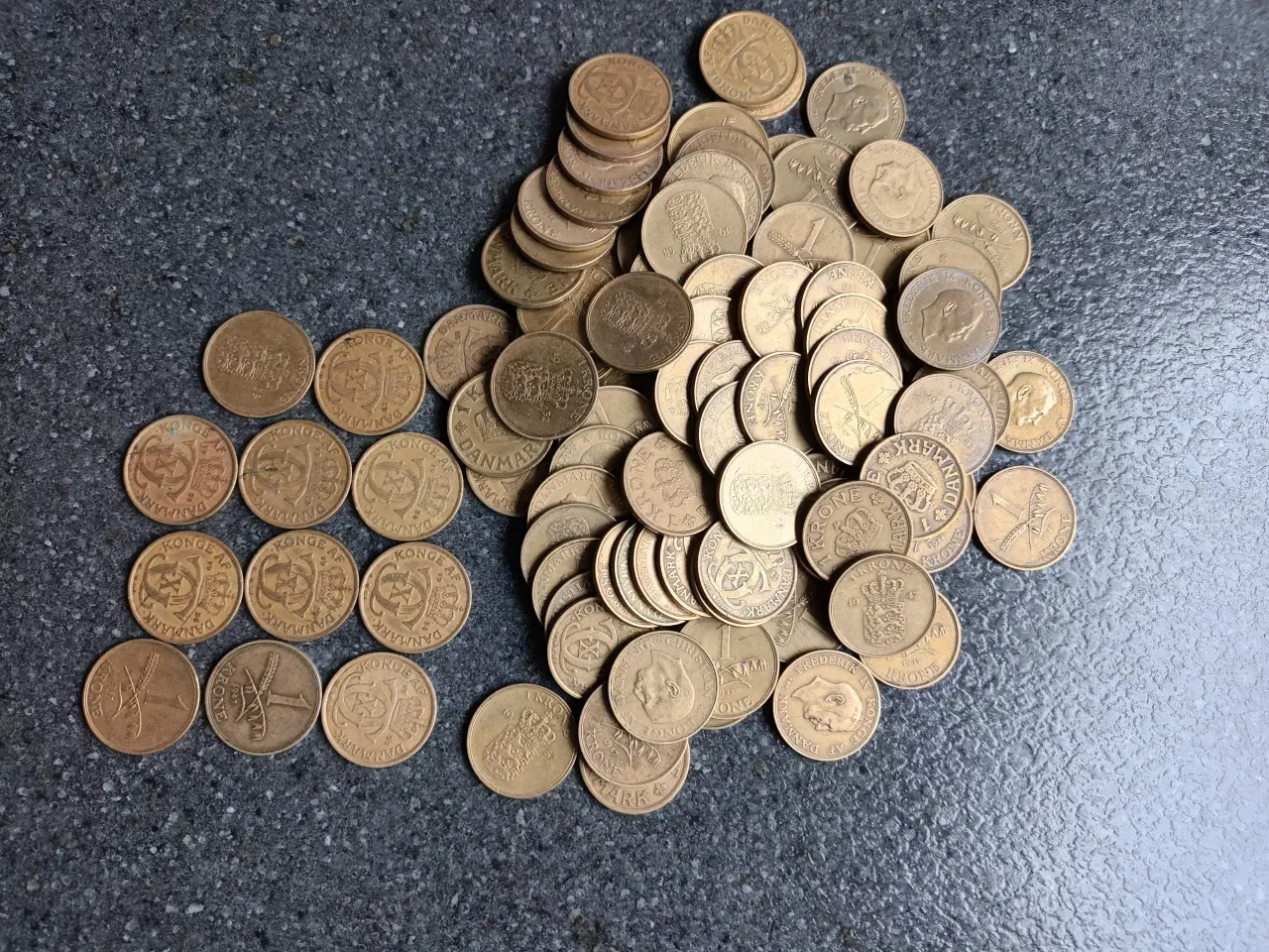 Billede 2 - Gule 1 kr 100 stk