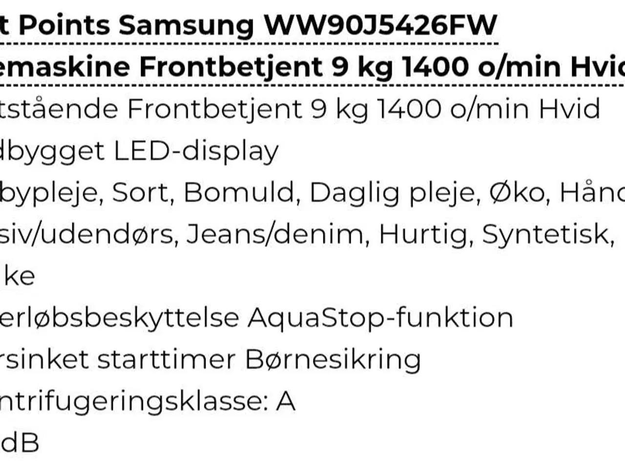 Billede 4 - Samsung Eco bubble 9 kg