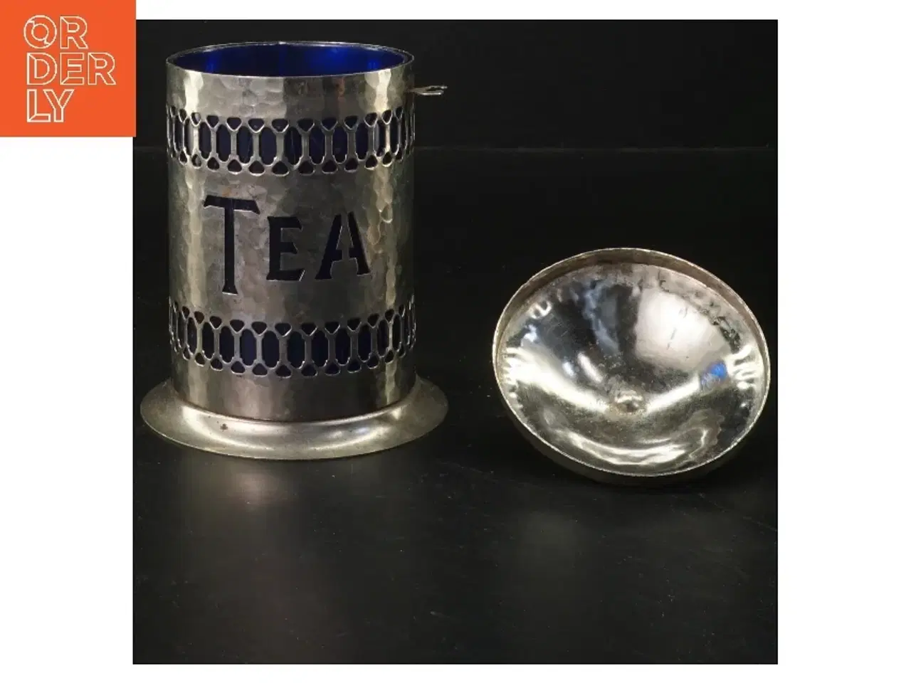 Billede 2 - Vintage metal teabox (str. Ø 7x14 cm)
