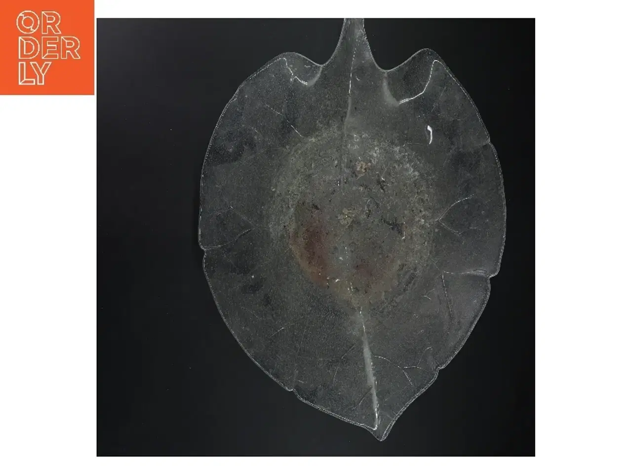 Billede 2 - Stor dekorativ skål formet som et blad (str. Ø 38 cm)