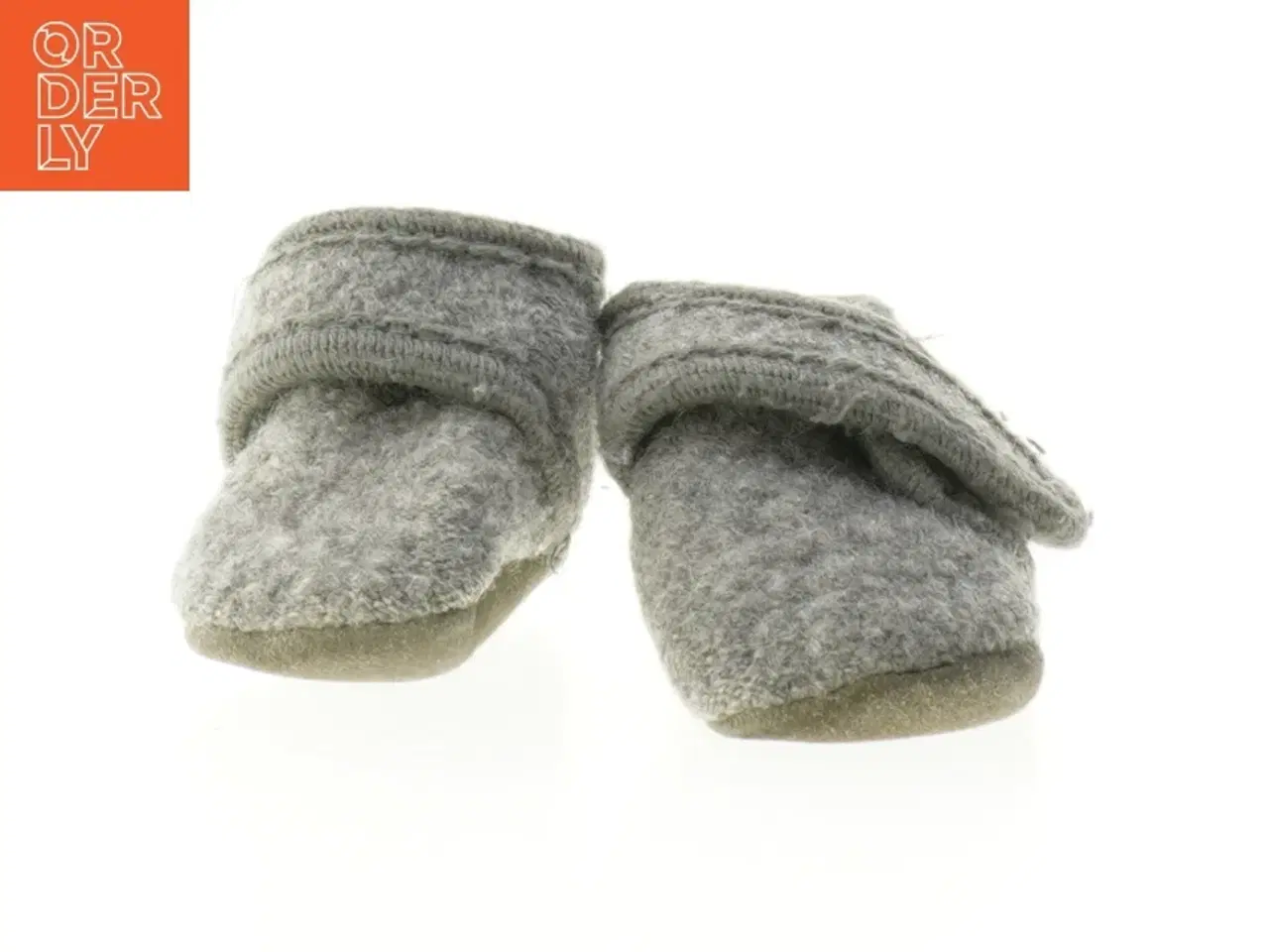 Billede 3 - Grå babyfutter i uld fra Melton (str. 12 cm)