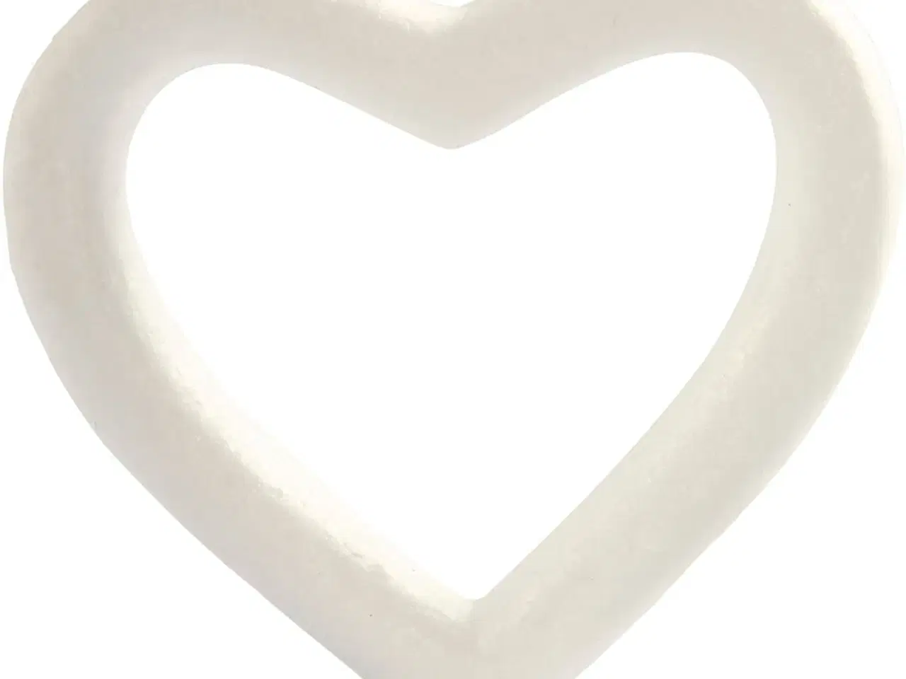 Billede 1 - Hjerteformet Krans i Hvid - 12,5 cm