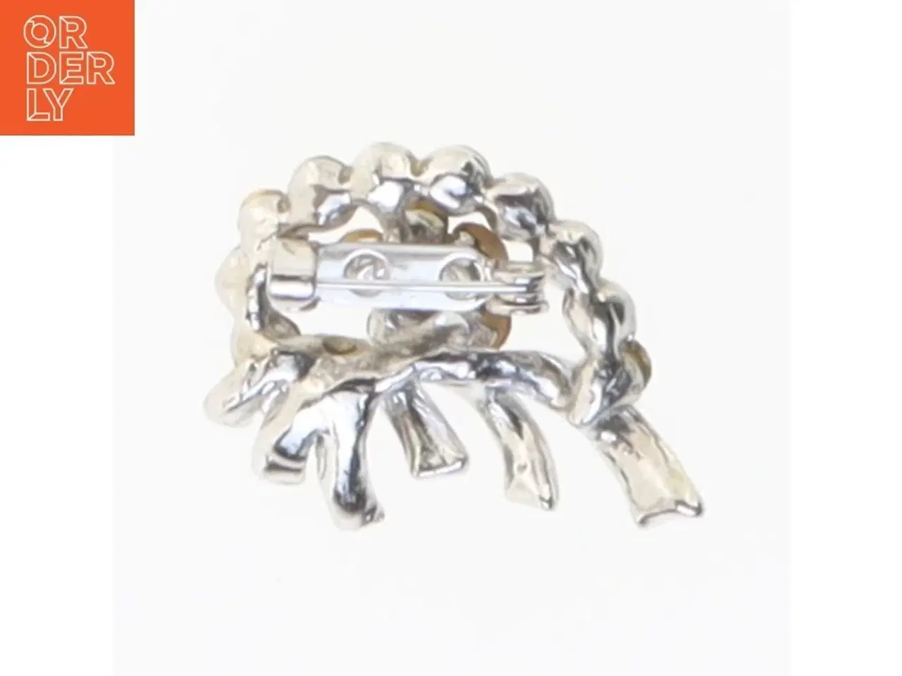 Billede 4 - Vintage broche med rhinsten (str. 3 cm)