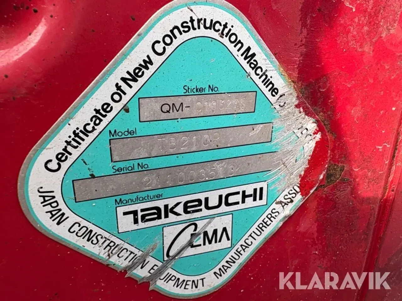 Billede 9 - Minigraver Takeuchi TB210R