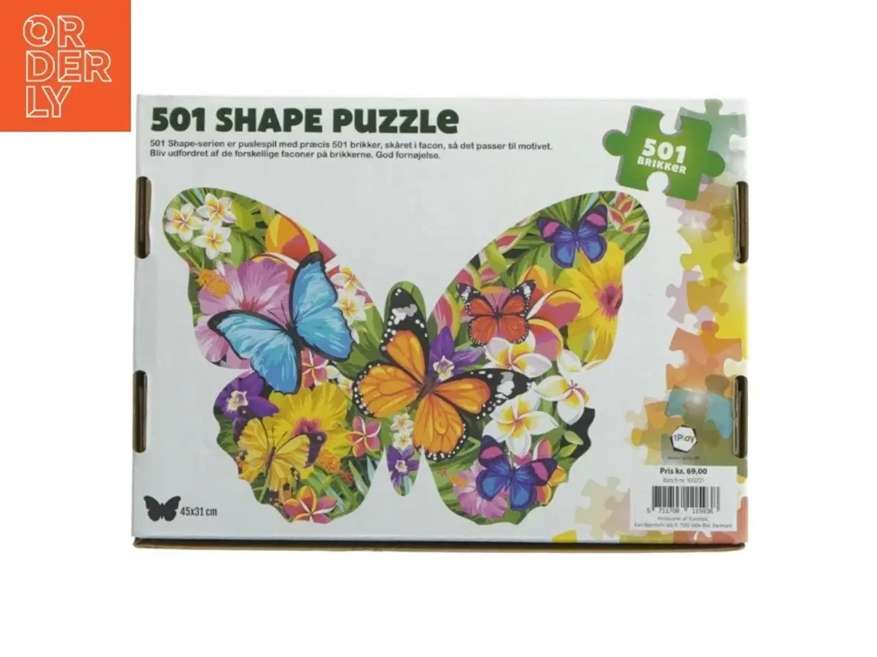 Billede 2 - 501 brikker sommerfugl puslespil (str. brikker 45x31 cm)