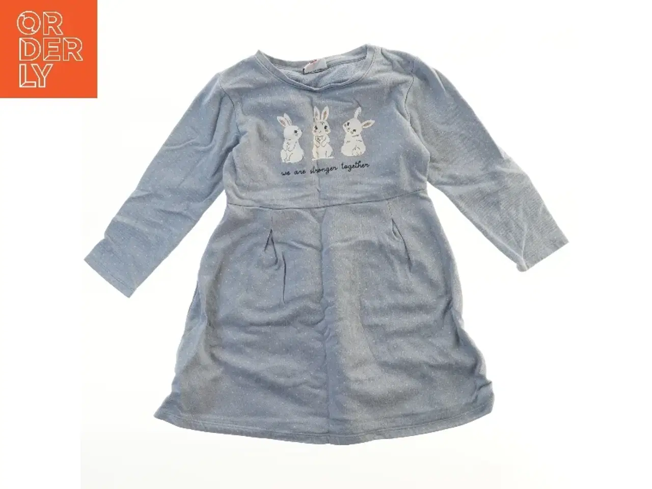 Billede 1 - Børne kjole med kanin motiv (str. 128)
